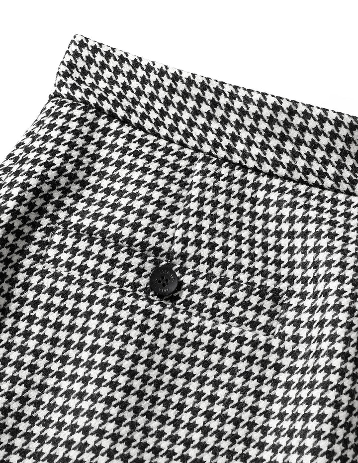 BORA AKSU Wool Houndstooth Versatile A-Sharp Skirt