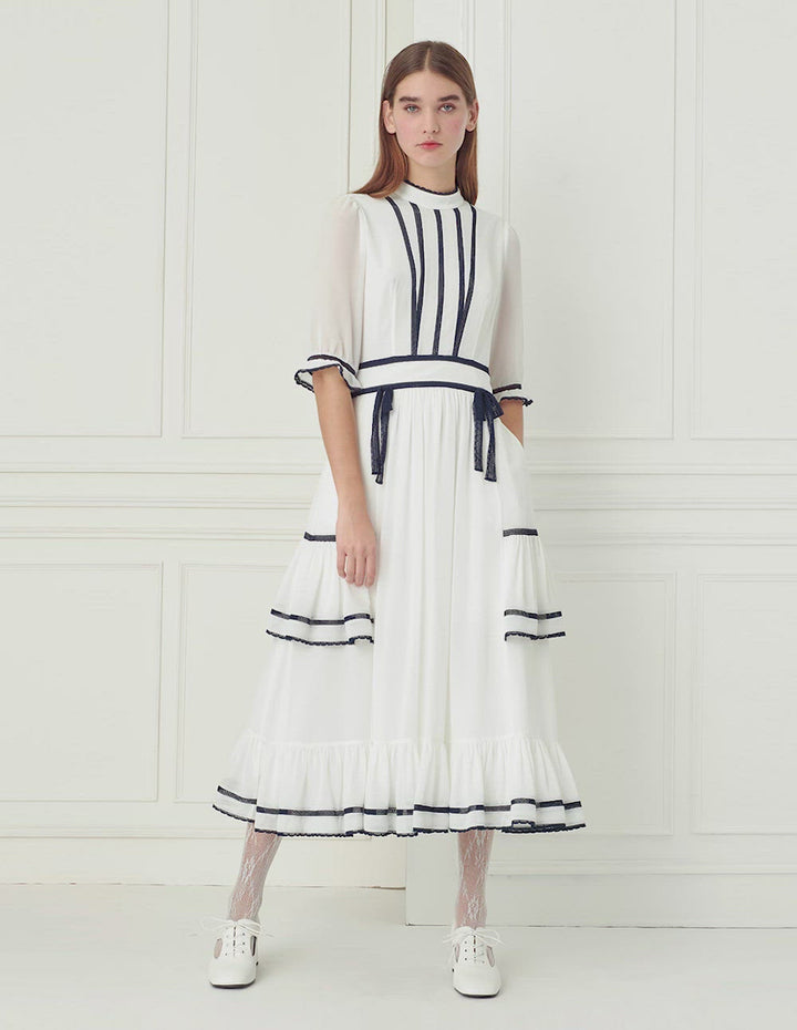 BORA AKSU Vintage-Textured Lace Dress