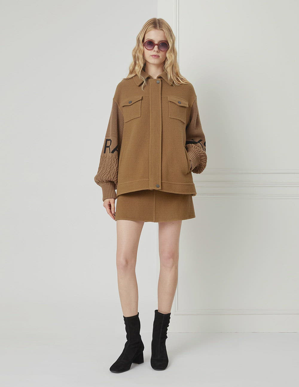 BORA AKSU WOOLLEN PATCH POCKET MINI SKIRT