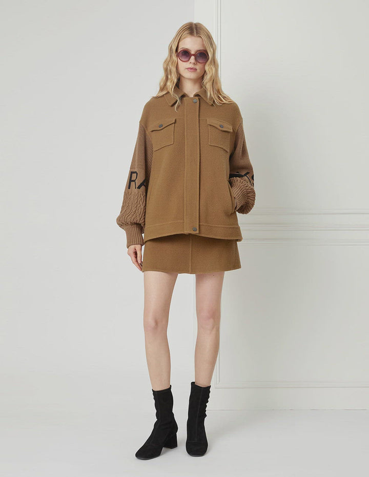 BORA AKSU WOOLLEN PATCH POCKET MINI SKIRT