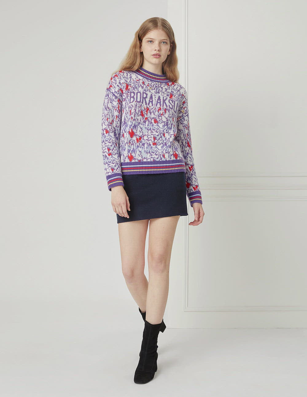 BORA AKSU Women Zipper Detailed A-Line Mini Skirt